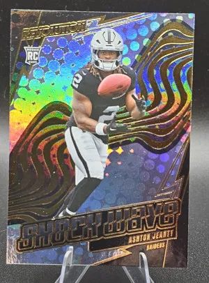 #11 Ashton Jeanty Revolution Shockwave Black And Gold Wave back