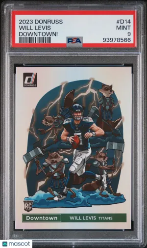 2023 Panini Donruss Downtown! Will Levis #D14 RC PSA 9 front