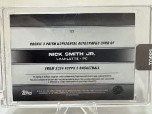 2024 Topps 3 - Nick Smith Jr. RPA 11/25 back