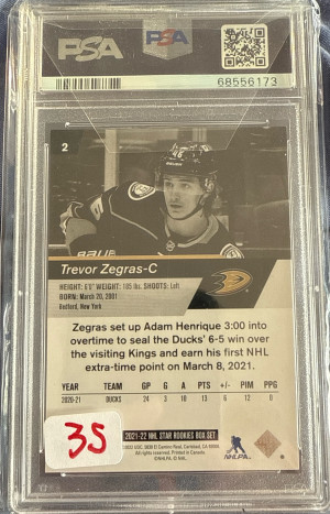 2021 Upper Deck Nhl Star Rookies Box Set Trevor Zegras Nhl Star Rookies Box Set back