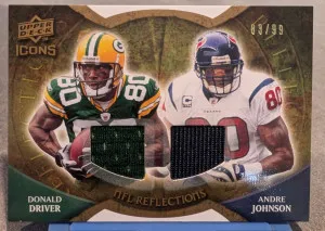 Upper Deck Icons NFL Reflections Dual Jerseys front