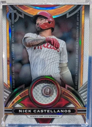 2023 Topps Tribute Nick Castellanos Stamp Of Approval Jersey #118/199 front