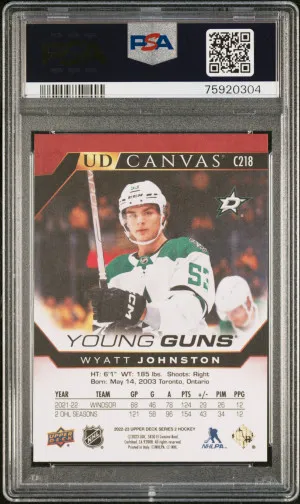 2022 Upper Deck Ud Canvas Wyatt Johnston Ud Canvas back