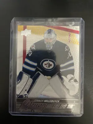 Connor Hellebuyck Young Guns front