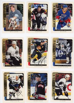 1996-97 Pinnacle Be a Player Autograph Lot of 39 Cards back