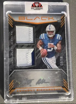 2023 Panini Black ANTHONY RICHARDSON RC 2 Color Dual Patch Auto /50 RPA RC front