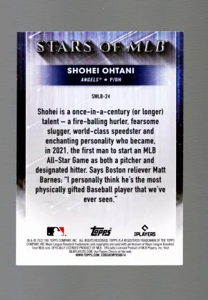 2022 Topps Series 1 Stars of MLB Shohei Ohtani #SMLB-24 back