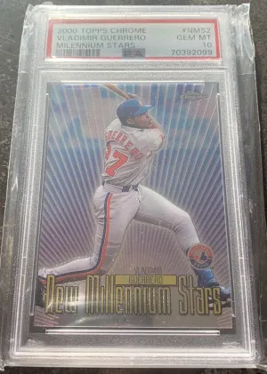 VLADIMIR GUERRERO 2000 TOPPS CHROME NEW MILLENIUM STARS NMS2 EXPOS HOF- PSA 10 front