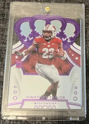 Jonathan Taylor 2020 Panini Chronicles Draft Picks Rookie Purple #15/25 RC #37 front