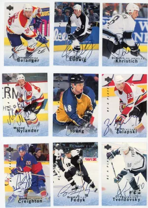 1995-96 Pinnacle Be a Player Autograph Lot of 24 Cards back