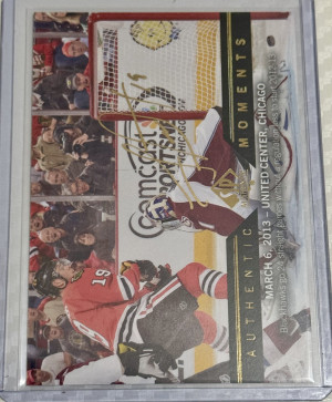 Jonathan Toews 2013 Authentic Moments Auto front