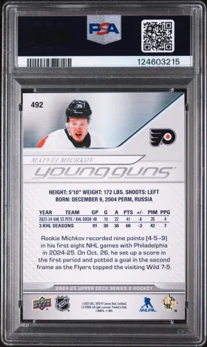 2024 Upper Deck Matvei Michkov back