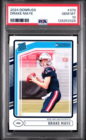 2024 Panini Donruss Drake Maye RC GEM 10! front