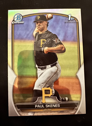 2023 BOWMAN DRAFT BDC14 PAUL SKENES CHROME-REFRACTOR front