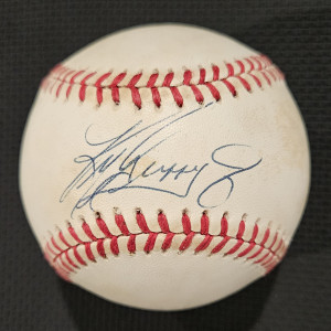 Ken Griffey Jr Autographed Baseball With COA front