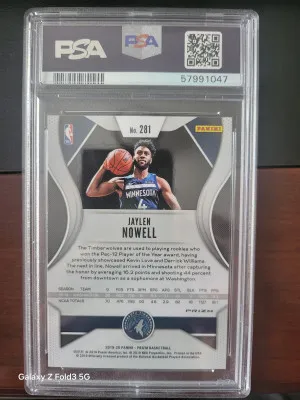2019 Panini Prizm Jaylen Nowell Fast Break Prizm back