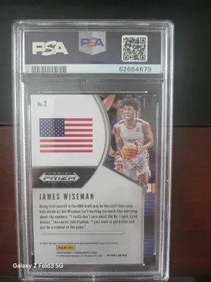 2020 Panini Prizm Draft Picks James Wiseman Pink Ice back