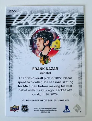 2024 Upper Deck Series 2 Dazzlers Frank Nazar Orange Rookie back