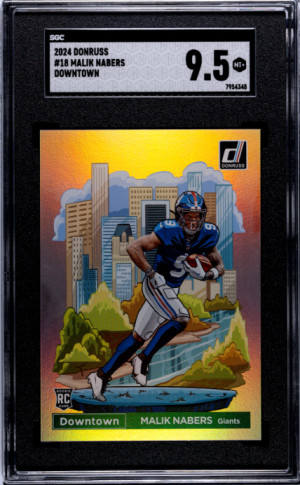 2024 Donruss Malik Nabers Downtown SGC 9.5 front