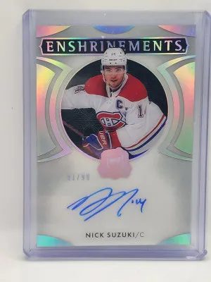 Nick Suzuki 2023-24 Upper Deck The Cup Enshrinements Auto / 99 front