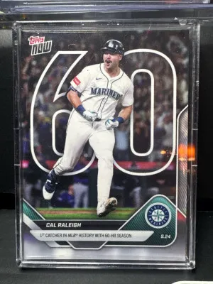 CAL RALEIGH 2025 Topps Now MLB #765 60th Home Run - Seattle Mariners front