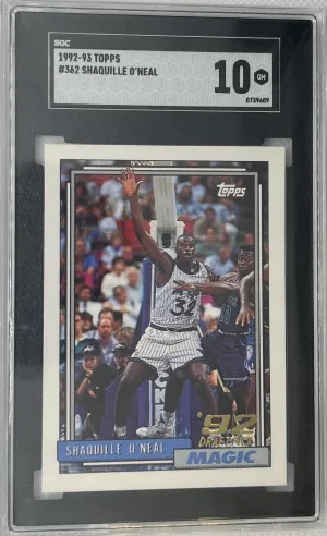 1992-93 Topps Shaquille O’Neal RC SGC 10 front