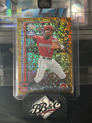 2025 Topps Chrome Pro Debut Jesus Made Gold Mini-Diamond /50 front