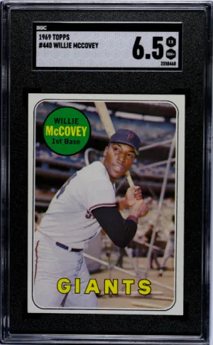 1969 Topps Willie Mccovey SGC 6.5 front
