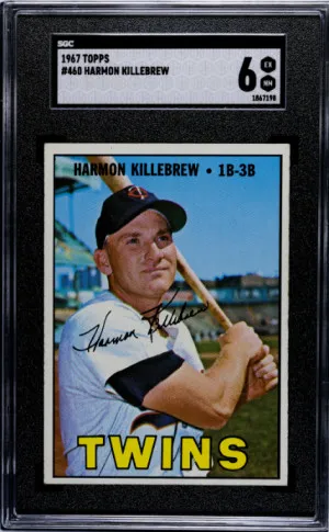 1967 Topps Harmon Killebrew SGC 6 front
