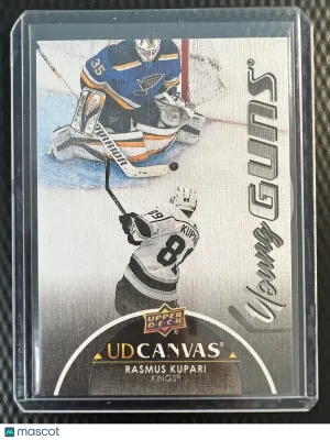 Rasmus Kupari 2021-22 Upper Deck Young Guns BLACK Canvas RC #C222 Los Angeles front