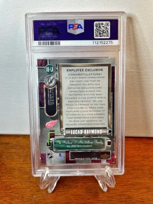 2023 UD Metal PMG Precious Metal Gems LUCAS RAYMOND Purple Employee Exclusive back