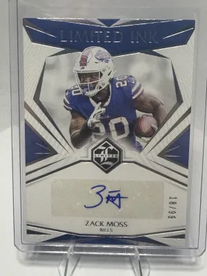 2021 Panini limited - Zack Moss /99 front