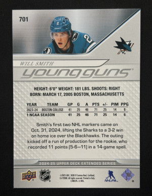 2024-25 Upper Deck Extended Series YG #701 Will Smith back
