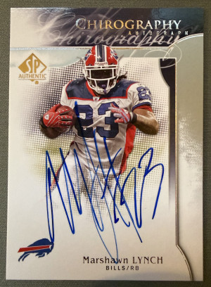 2009 Upper Deck SP Authentic Chirography Autograph Marshawn Lynch #CH-ML front