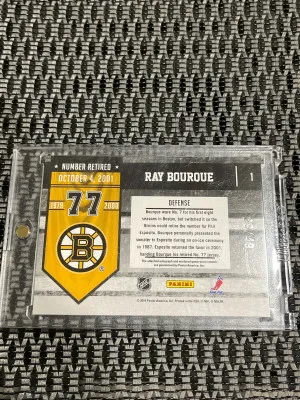 2010 Ray Bourque Limited Retired Numbers Patch Autograph /49 back