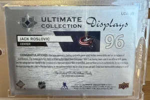 2021-22 Ultimate Collection Displays Jersey Auto Jack Roslovic /135 back