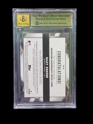2023 Topps Inception Patch Autographs Red Riley Greene #IAPRG BGS 10 Auto 10 back