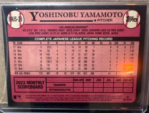 2024 Topps Update '89 Topps #89US29 Yoshinobu Yamamoto back