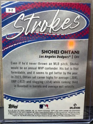 2024 Topps Chrome - Strokes Shohei Ohtani #S-2 LA DODGERS back