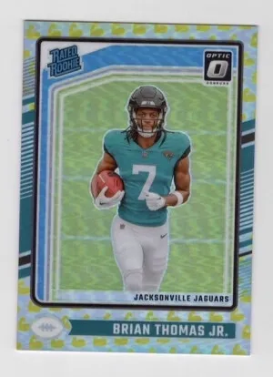 2024 Panini Donruss Optic Brian Thomas Jr. #214 Flex Emoji 008/149 RC Jaguars front