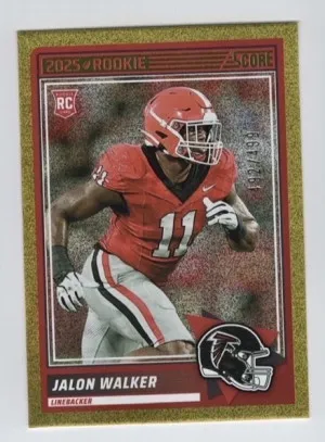 2025 Score Jalon Walker #30 Gold Dots 492/499 RC Falcons front