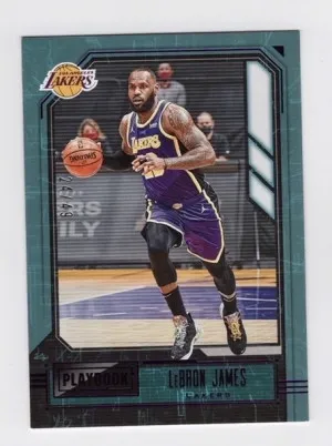 2020 Panini Chronicles Playbook LeBron James #178 Purple Foil Color Match 24/49 Lakers front
