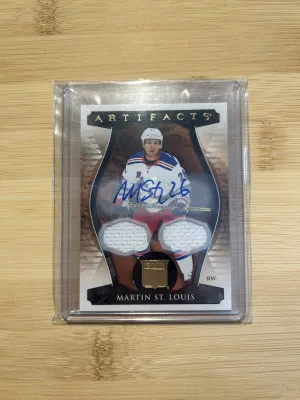 Martin St Louis Artifacts Patch Auto /45 Rangers front