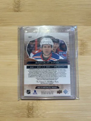 Martin St Louis Artifacts Patch Auto /45 Rangers back