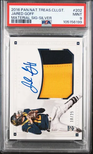 2016 Panini National Treasures Collegiate Jared Goff Material Sig-Silver front
