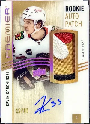 Kevin Korchinski 2023-24 Premier Gold Acetate Rookie Auto Patch 12/35 front