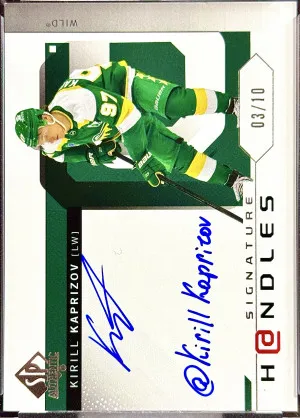 Kirill Kaprizov 2024-25 SP Authentic Signature Handles Auto 03/10 front
