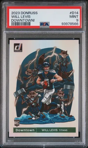 2023 Panini Donruss Downtown! Will Levis PSA 9 front
