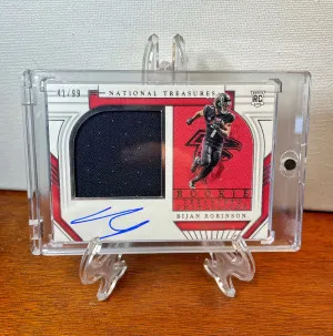 2023 Panini National Treasures BIJAN ROBINSON Rookie Patch AUTO #/99 Falcons RPA front