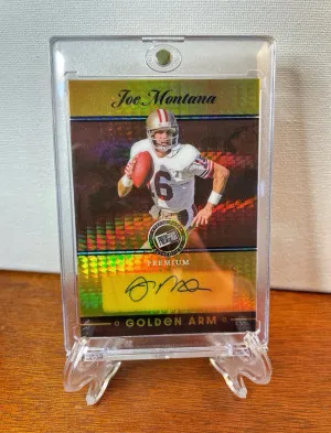 2024 Press Pass JOE MONTANA Golden Arm AUTO #/25 Gold Hyper Prizm 49ers Premium front